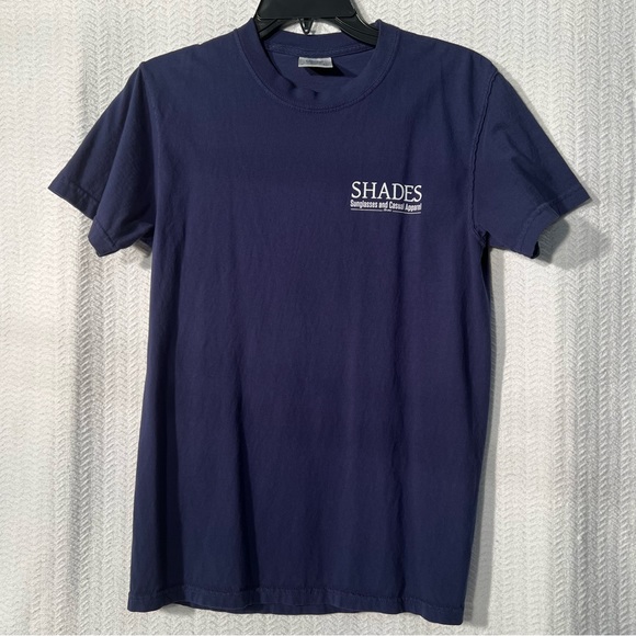comfort colors / white navy shades sunglasses & casual apparel tee size small - Picture 2 of 5
